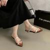 Модная женская обувь 2025 Горячая распродажа Шлепанцы женские с открытым носком Модная летняя обувь для платья с острым носком Элегантная обувь для женщин Zapatos Mujer
