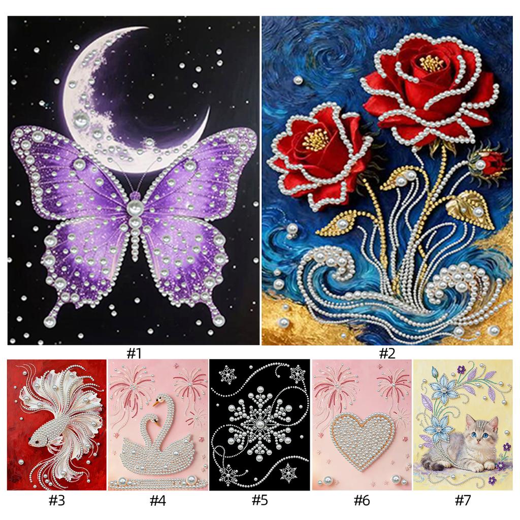 Наборы Алмазная Живопись с Жемчугом DIY 11,8x15,7 дюйма Алмазная Живопись с Рамкой для Взрослых/Новичков Идея Подарка Декор Дома