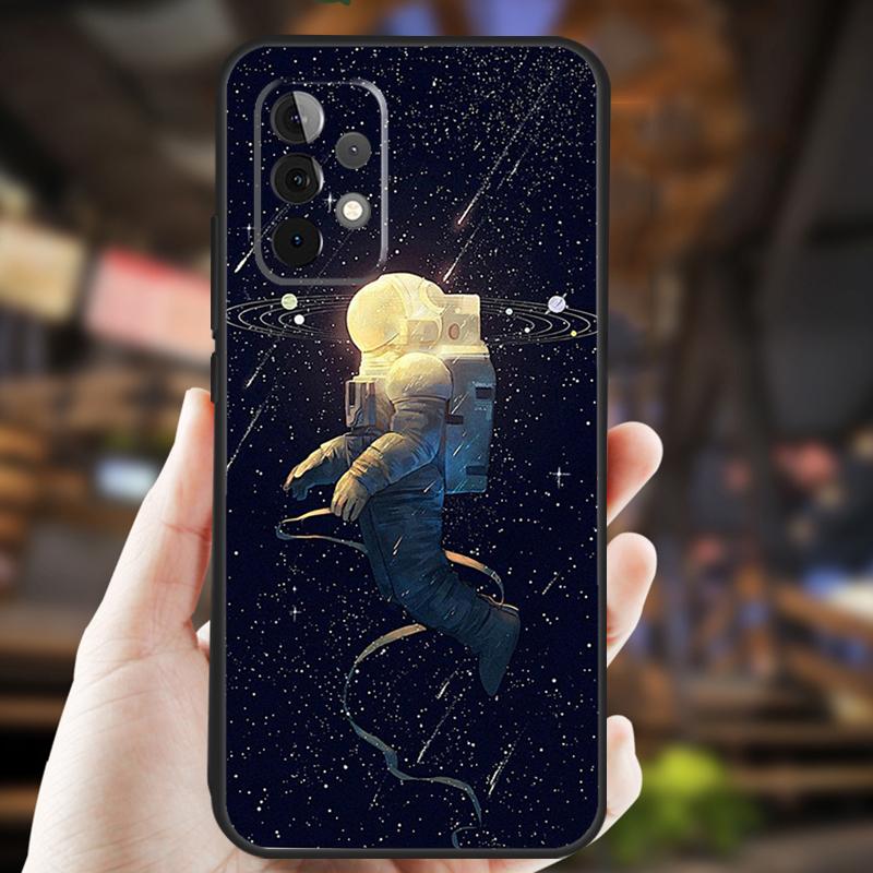 Космический Лунный Астронавт Чехол Для Samsung Galaxy A15 A35 A55 A53 A33 A13 A36 A56 A26 A16 A22 A32 A52 A54 A34 A05 A06