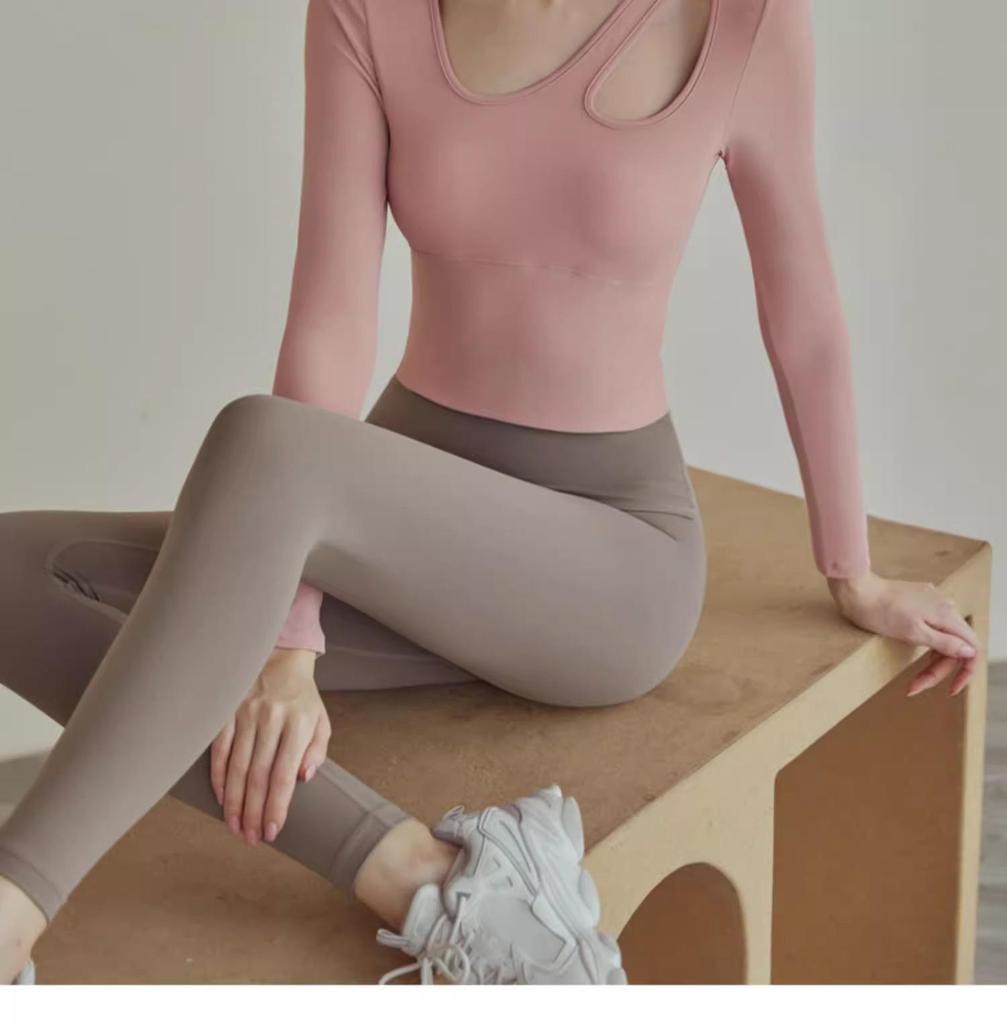 Женские быстросохнущие спортивные топы с длинным рукавом для осени/зимы — европейский и американский стиль, идеально подходят для бега, занятий в спортзале и йоги