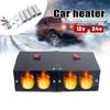 12V/24V Car Heater Defroster 1KW 4-Hole Parking Heater Quick Heating Window Windshield Defroster Car Truck Heater Accessories
