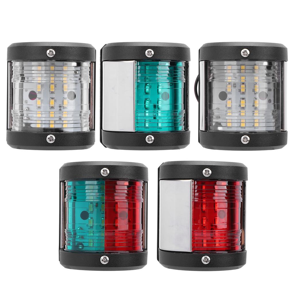 5 шт. светодиодных навигационных огней для лодки, зеленый правый борт и красный левый борт, белый кормовой фонарь IP66, лодочный фонарь f