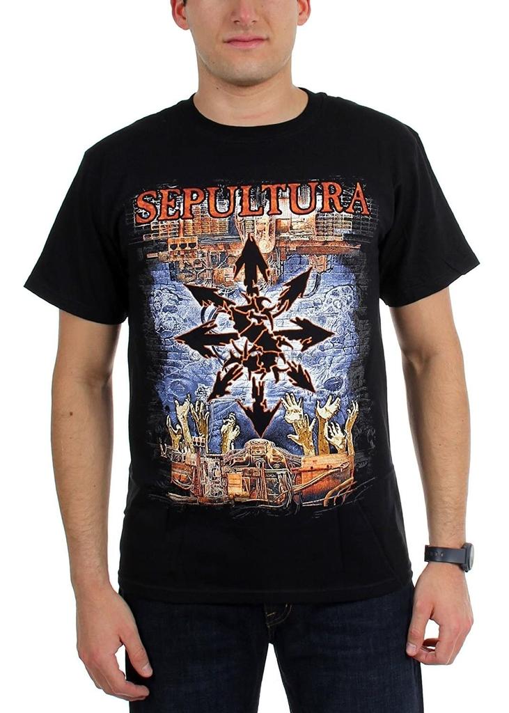 SEPULTURo Bond 20 Yeors Choos o.D. T-Shirt Men's Punk T-Shirt