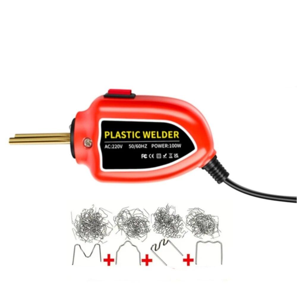 Машина для ремонта бампера автомобиля 100 Вт, пластиковый сварочный аппарат, паяльник, скобы, набор инструментов для ремонта бампера и пайки ПВХ