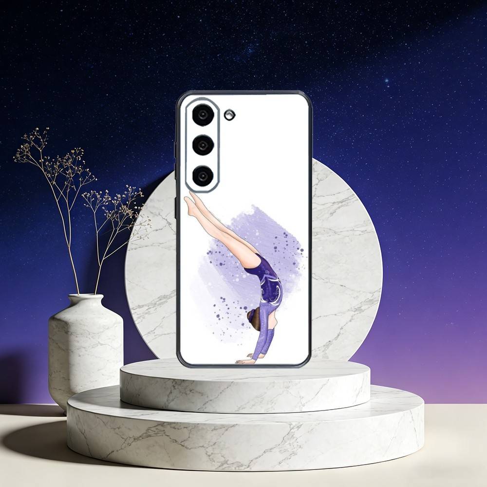 Чехол для телефона GYM Girl Gymnastic для Samsung Galaxy A73,A72,A71,A70,A53,A52,A51,Другие Мягкий Черный Чехол