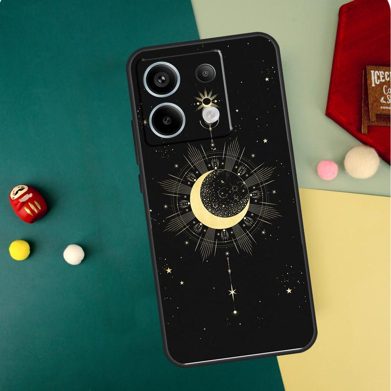 Galaxy Moon Stars Phase Totem Art Case For Xiaomi Redmi Note 14 13 12 11 10 9 15 Pro Plus Redmi 15 14C 13C 10C 12C 15C Funda