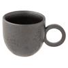 Marui Seito Shigaraki Ware Hechimon Mug, Espresso Cup, Approx. 80ml Capacity, Hana Wabi Pattern, Black, MR-3-4370