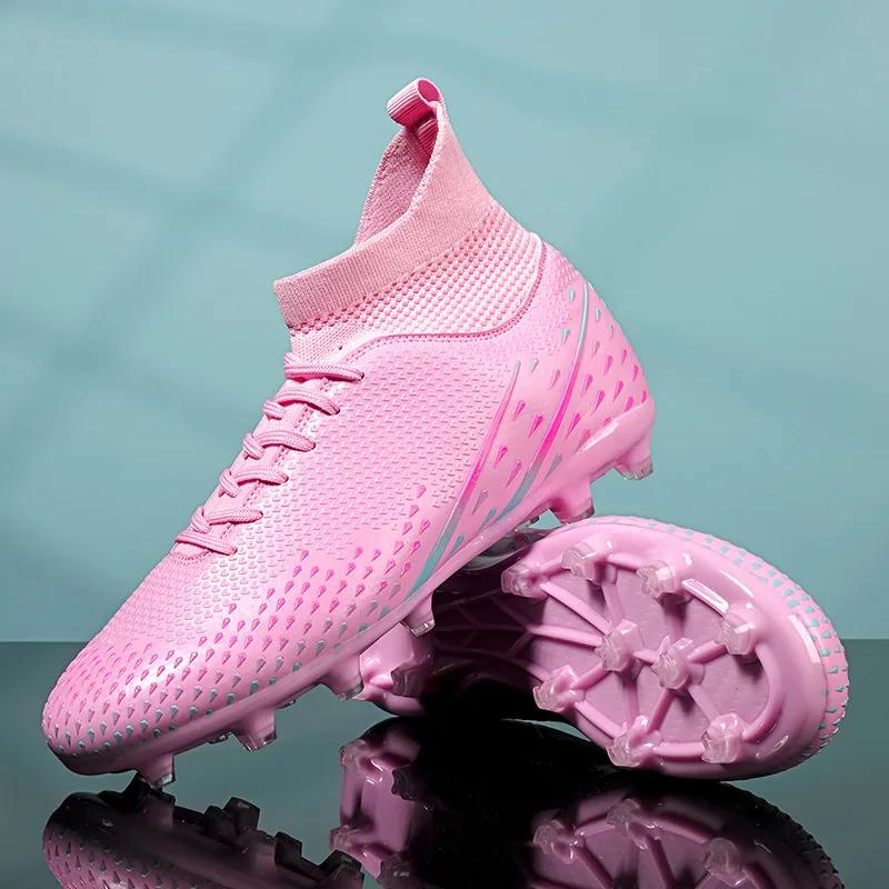 Красные Мужские Футбольные Бутсы Для Уличных Тренировок Футбольное Поле Шипы Мужские На Шнуровке Противоскользящие Мужские Футбольные Бутсы Society botas de futbol