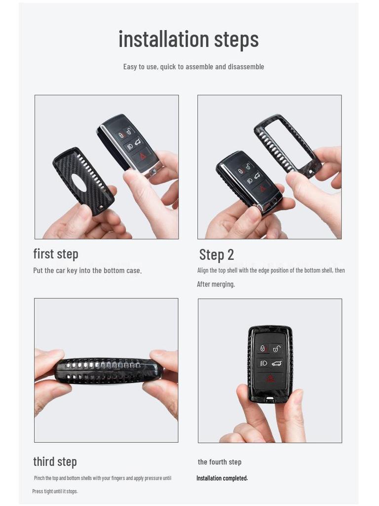 Land Rover/Jaguar Discovery Freelander 5 Carbon Fiber Key Cover by T-carbon