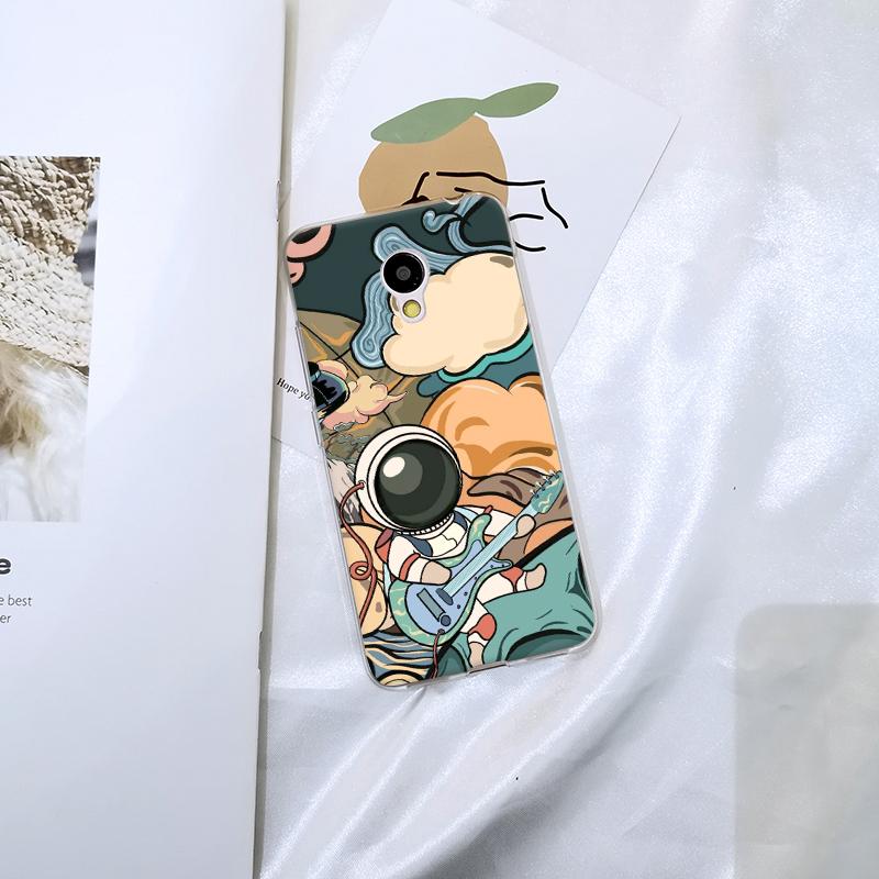 Для Meizu M2 M3 M5 M6 Note чехол силиконовый милый космонавт космический мягкий чехол для Meizu M6 M6S M6T M5 M5C M5S M3 M3S M2 чехол для телефона