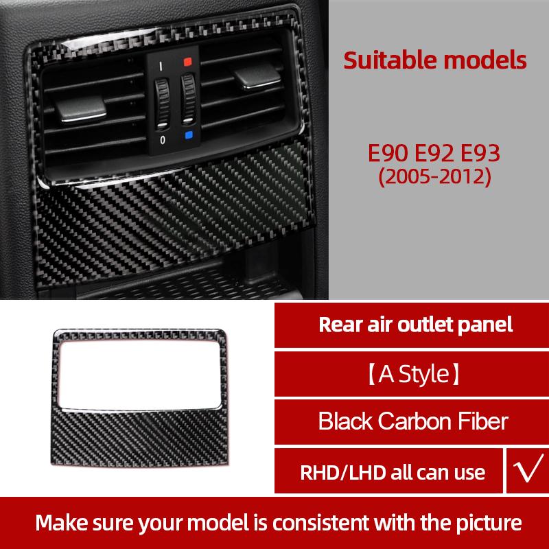 Углеродное Волокно Для BMW E90 E92 E93 2005-2012 Автомобильная Центральная Консоль Панель CD Накладка Наклейка Тюнинг Покрытие Декор Автомобильные Аксессуары для Интерьера