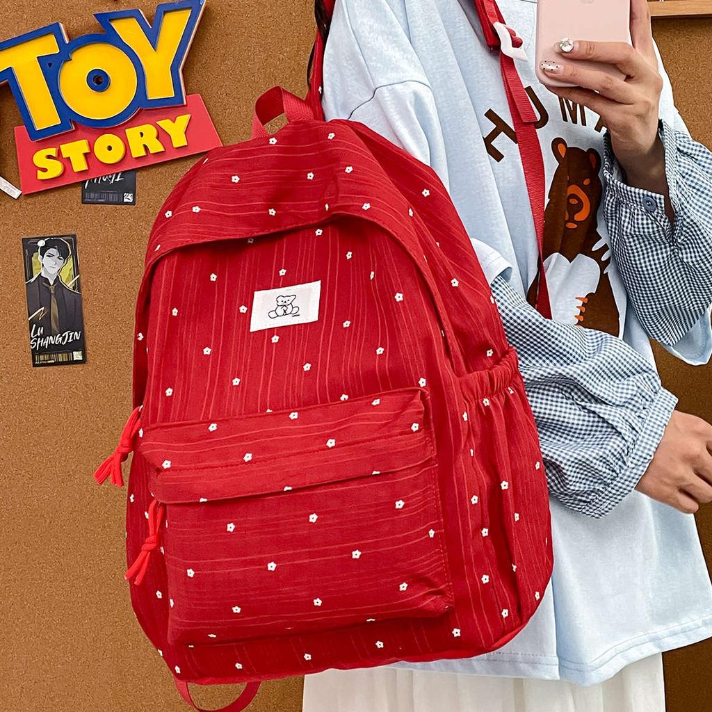 Рюкзак в горошек, новый, милый и свежий, для класса, для поездок, большой вместимости, для ученика средней школы, универсальный, для девочки-студентки