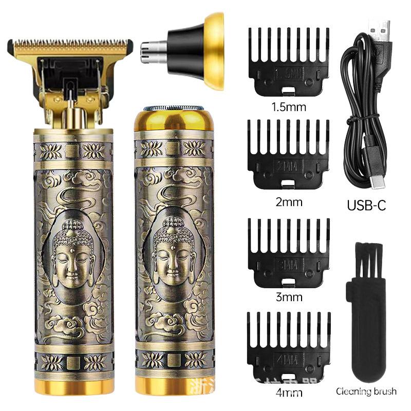 New multi-use mini portable electric shaver hair clipper nose hair trimmer beauty trim set plate dragon and phoenix hair clipper