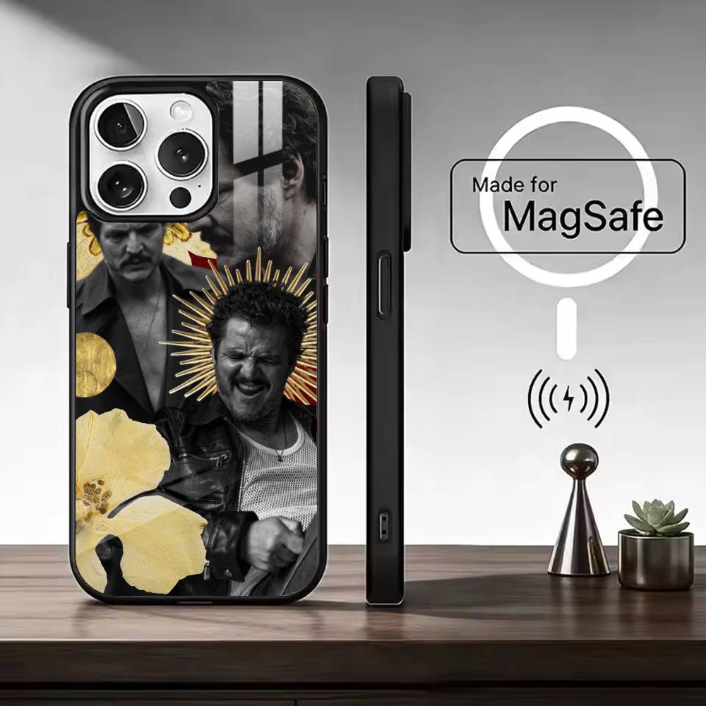 P-Pedro Pascal Actor Phone Case For iPhone17,16,15,14,13,12,11 Plus,Pro Magnetic with Magsafe Wireless Charging