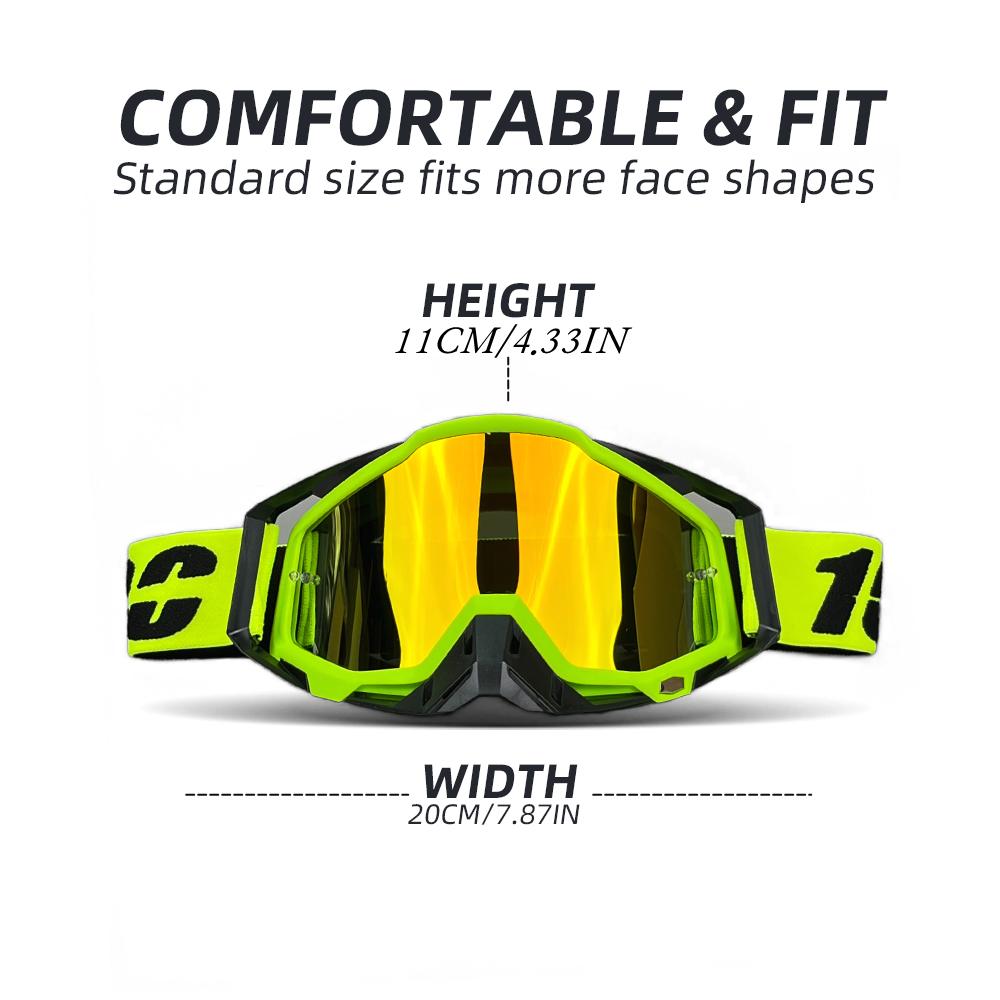 Hot 100 Motorcycle Goggles Cycling Glasses Outdoor Off-Road Ski Sport MX ATV Dirt Bike Racing Glasses Motocross Bicycle Goggles