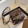 Leopard Small PU Leather Women Bucket Crossbody Bags  Fall Designer Shoulder Bag Luxury Brand Ladies Handbag Lady Trend Tote