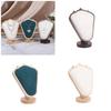 Necklace Holder Display Stand Velvets and Wood Rack for Jewelry Organization Practical Bedroom Accessory Organizer