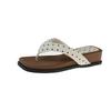 Retro Style Small Polka Dot Flip-Flops Women'S Summer Muffin Bottom Thick Bottom Casual Outer Wear Pinch Foot Cool Slippers
