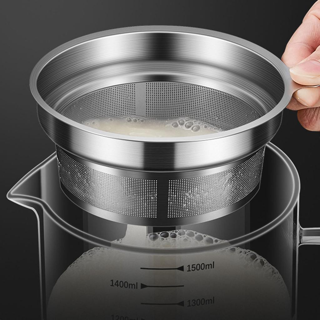 Практичный фильтр-контейнер для чая из нержавеющей стали объемом 1 л, ситечко для соевого молока, сока и чая с мелкоячеистым фильтром