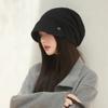 Hat Female Thin Japanese Cold Hat Showing Face Small Pullover Hat Big Head Circumference Stacking Hat Plain Head Hat