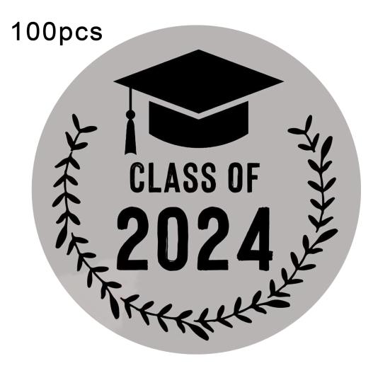 100 шт. Наклейки для выпускного прозрачные с золотой фольгой, печати для конвертов, поздравления выпускникам, наклейки для