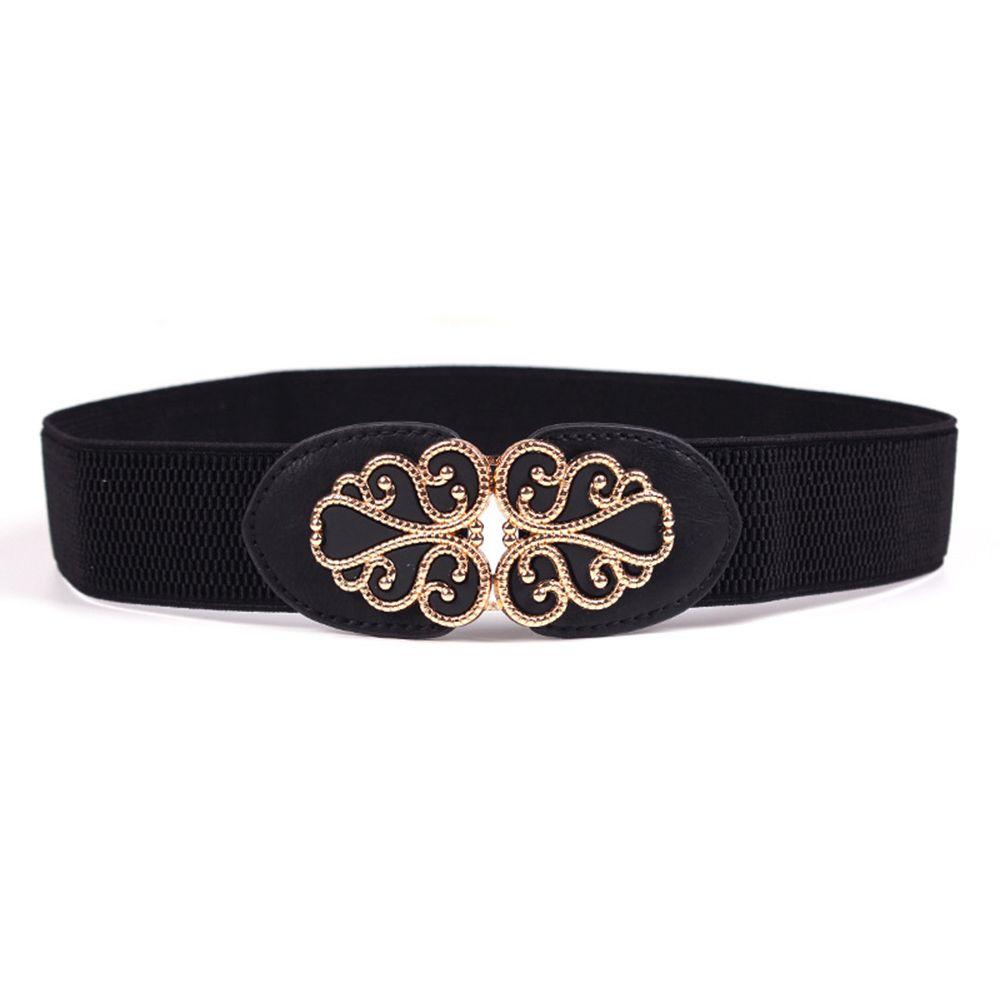 Fashion Women Accessories Sweater Decorative Wide Waist Belt Elastic Buckle Dress Strap Waistband
