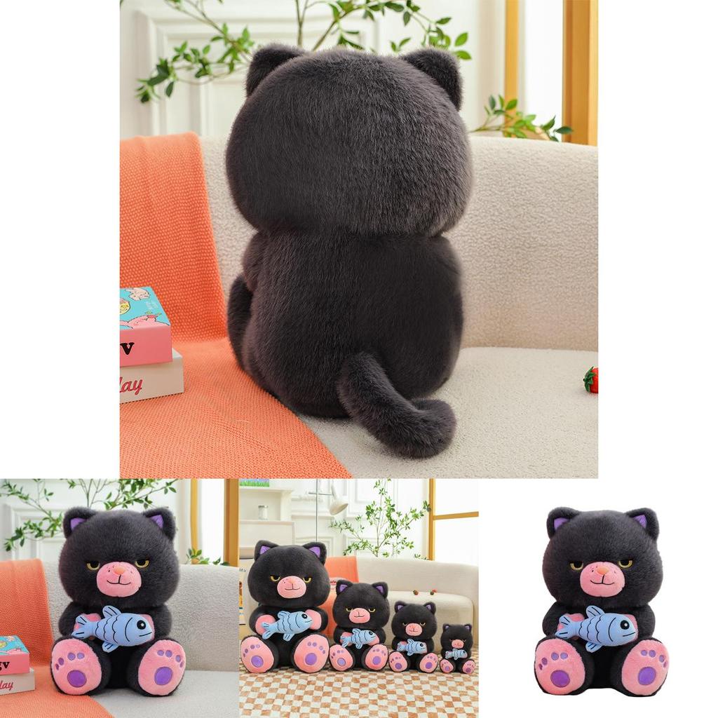 Demon Meow Meow Stuffed Animal Cat Plushie With Pp Cotton Filling For Gift