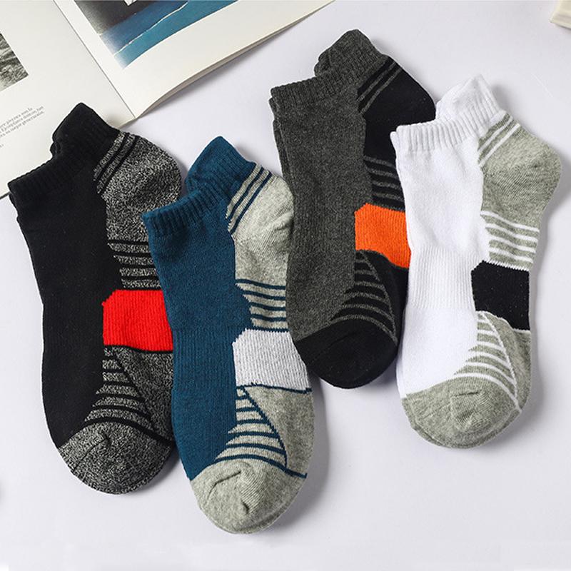 1 пара мужских носков низких дышащих баскетбольных спортивных велосипедных беговых махровых носков высоких эластичных носков-гольфов