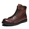 Fashion 2024 New Vintage Work Boots for Men High Top British Style Men's Leather Boots Spring Autumn New Designer Platform Shoes Nale