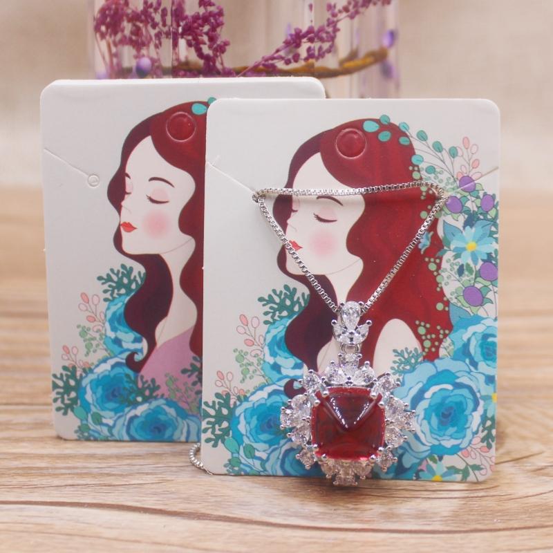 50 шт. набор карт Earnail, красивая головка, подвесная серьга, этикетка 5x6,5 см, набор ювелирных изделий, демонстрационная карточка