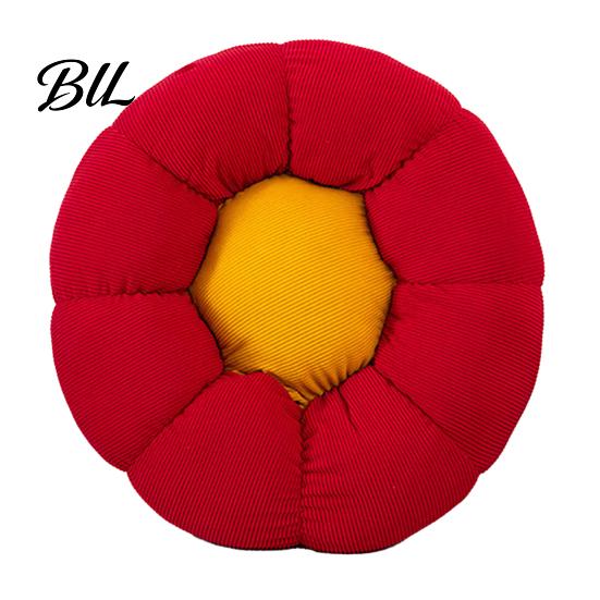 Soft Corduroy Back Support Flower Cushion, Cute Shape Floor Decorative Seating for Home Throw Pillow Bed Sofa Couch Room Decor Living Accent