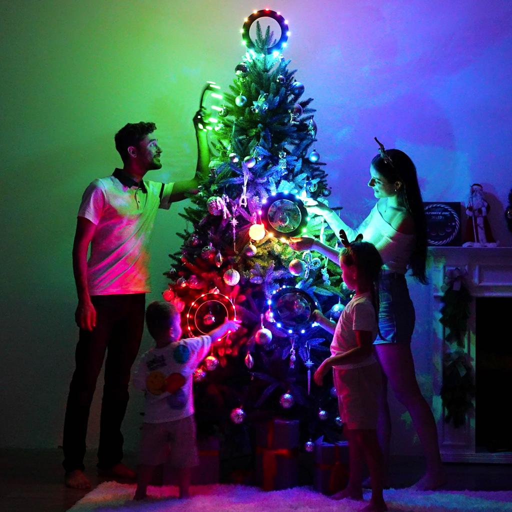 TOSY Flying Ring 16 Million Colors RGB or 12 Ultra Lost Lightweight Gift Toy for and Kids - LEDs, Bright, Mode, Auto-Light, Safe, Soft, Waterproof,