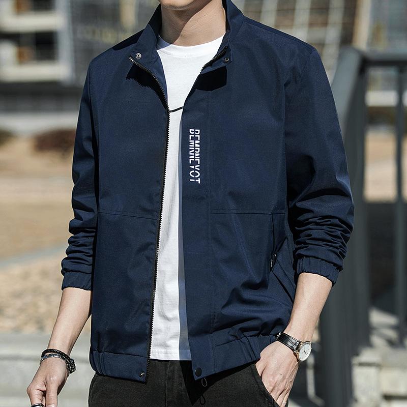 Men's Casual Jacket Youth Fashion Jacket Thin Section Stand-up Collar Fall Jacket Men's