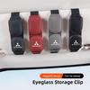 Автомобильный зажим для очков для Eclipse Lancer Outlander Pajero ASX Colt I200 Ex Прочный кожаный держатель для солнцезащитных очков Автомобильный интерьер