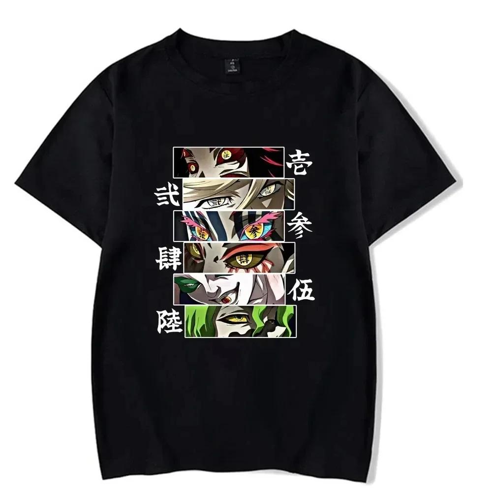 Hot Sale Anime Peripherals Demon Slayer Manga Graphic Print Short-sleeved Men Women Cotton Comfortable Soft  Loose Casual Oversized Top Summer New Tee