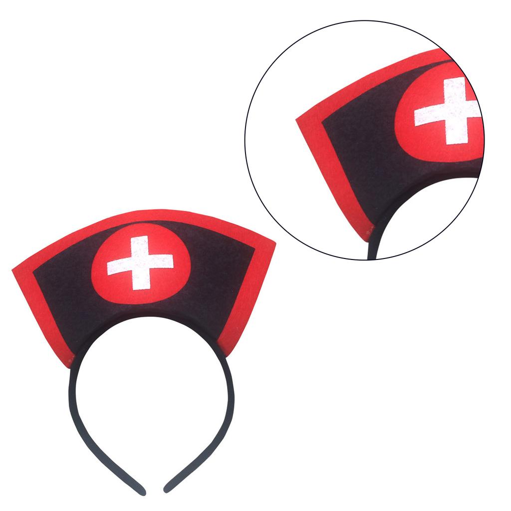 Nurse Hat Headbands Hairbands Cosplay Hair Hoop Headbands Festival Party Hair Accessory for Girls