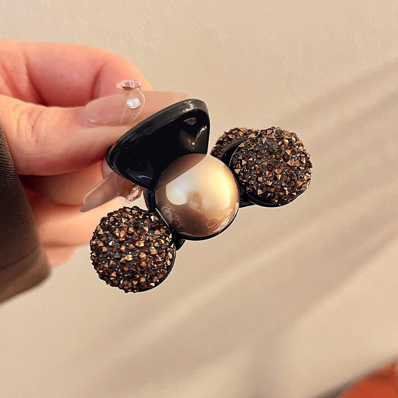 Заколка для волос с яркими камушки из горного хрусталя