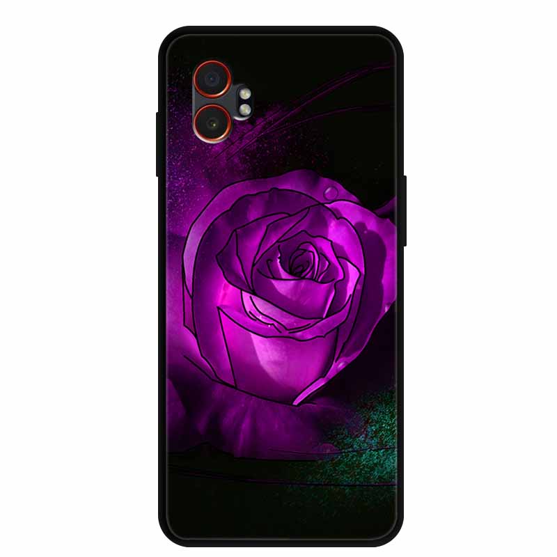 For Samsung XCover7 Pro 3D Case Soft TPUSilicone Bumper Protector Relief Flower Emboss Phone Cover Funda Galaxy XCover 7 Pro