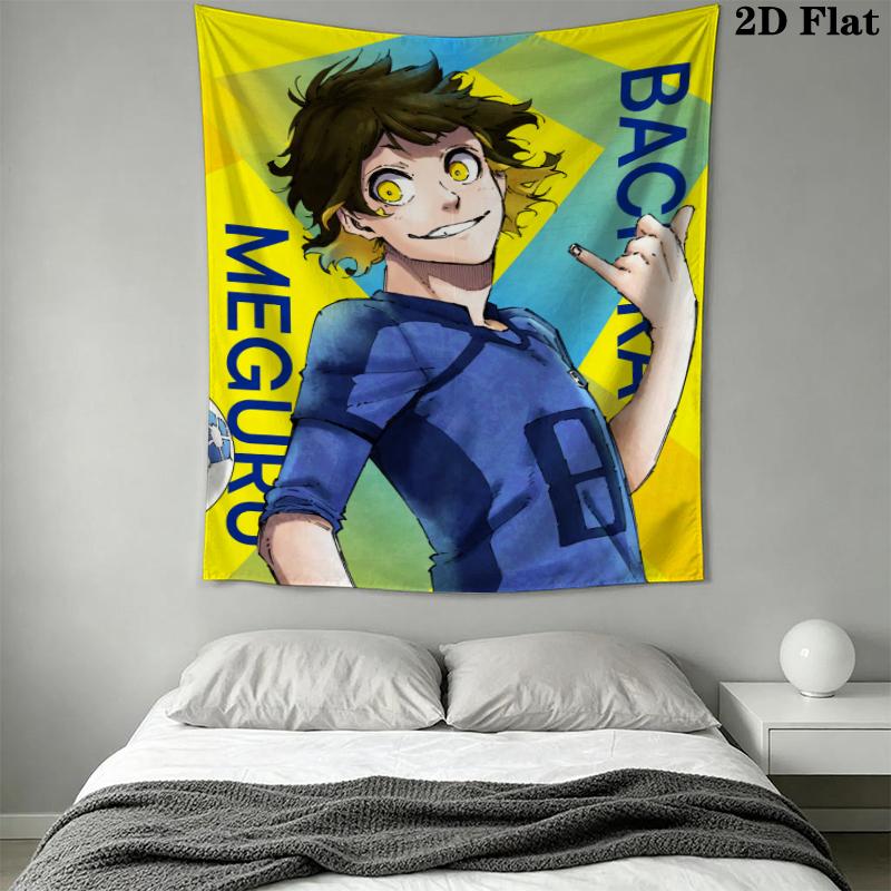 Meguru Bachira anime1 Wall Tapestry Aesthetic Wall Hanging Printed Fabric Blanket Decorative Tapestries for Bedroom Living Room Home Decor