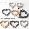 5pcs Black Gold Silver Carabiner Heart Snap Clasp Clip Push Trigger  Purses Handbags Buckles