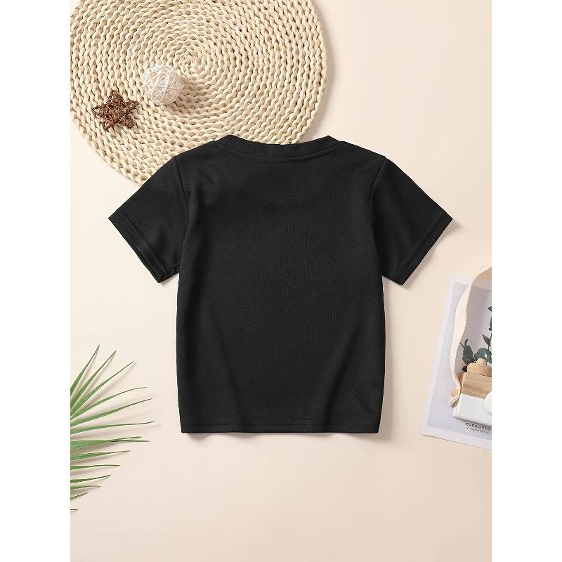 European sizesCute Soft Polyester Graphic T-Shirt - Youngsters' "I'm Not Spoiled" | Casual Round Neck Short Sleeve Tee for Boys,