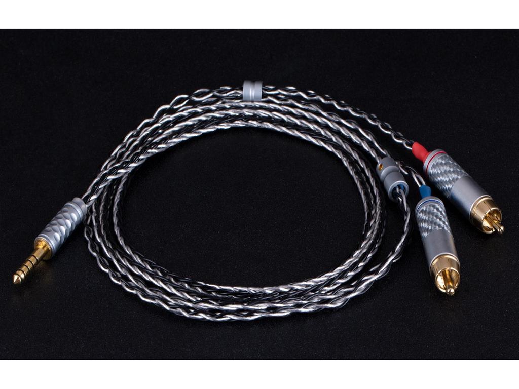 Аудиокабель Type-C на двойной RCA: Аудиофильское качество, монокристаллическая медь и чистая серебряная проволока для усилителей и акустических систем