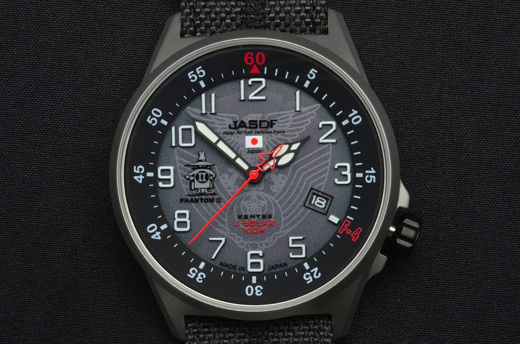 Kentex Phantom F-4 Phantom II Model S715M-10 Men's Solar Watch, Water Resistant To 10 ATM, Gray