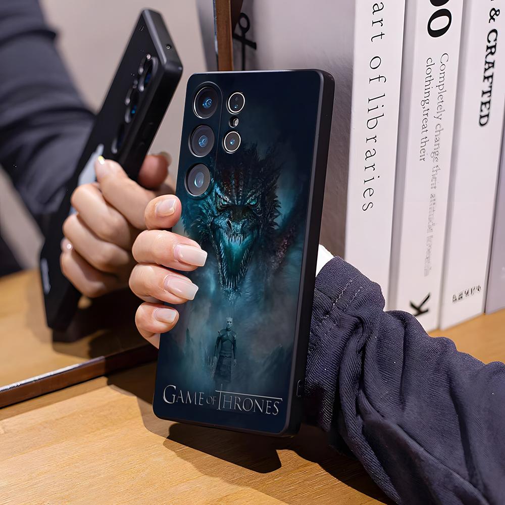 Чехол для телефона T-Thrones-Tv-Game для Samsung S26 Ultra S25 Edge Ultra S23 S22 S21 S20 Ultra Plus S24 Fe Стеклянная крышка