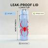 1PC Red Spider Spiderweb Arachnid Print 750ml Color Plastic Sports Water Bottle Leakproof Flip Straw Lid Suitable for Sports Office Home Use
