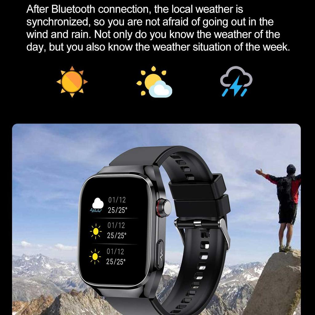 SmartWatch Voice Call Push Reminder Physical Examination Health Watch Blood Pressure UricAcid Blood Oxygen ECG Sport Smart Watch
