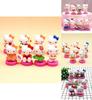 Набор мини-фигурок Hello Kitty из восьми штук, милые мультяшные миниатюры Kt, топперы для торта, подарок