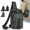 Мужская сумка Нагрудная сумка Многофункциональная сумка через плечо Большая вместимость Многослойная сумка кроссбоди