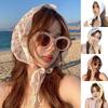 Head Scarf Floral Print Sunshade Soft Beach Neck Decoration Collar Head Wrap Clothes Accessory