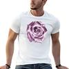 Pink Reflective Rose TShirt Sports Basic Short Sleeve TShirt